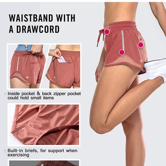 Women's Quick-Dry Loose Running Shorts w/ Pockets - Picture 7 of 7